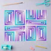 Papier Mousseline rectangles géométriques papier de tissu (Artisanat)