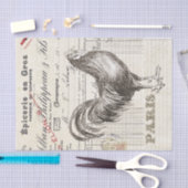 Papier Mousseline Reçu Français d'Oiseau-coq Dénoupage Ferme (Artisanat)