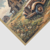 Papier Mousseline Récupération rouillée abandonnée dans le paysage r (Détail)