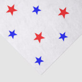 Papier Mousseline Red and Blue Stars - Starry Sky Motif (Détail)