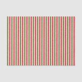 Papier Mousseline Red and Forest Green Stripes (Recto)