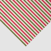 Papier Mousseline Red and Forest Green Stripes (Détail)