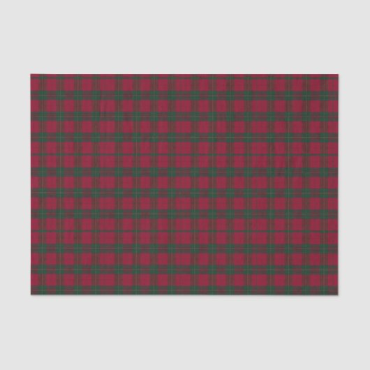 Papier Mousseline Red and Green Plaid Tissue Paper (Recto)