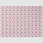 Papier Mousseline Red and Pink Hearts and Roses Doodle Art (Recto)