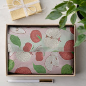 Papier Mousseline Red Apple Tissue Paper, Cute Apple Print (Cadeau)