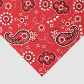 Papier Mousseline Red Bandana Western Modern Cowboy Amusant (Détail)