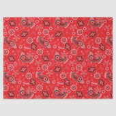 Papier Mousseline Red Bandana Western Modern Cowboy Amusant (Recto)