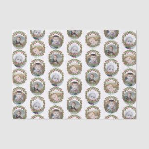 Papier Mousseline Red Berry Wreath Photo Collage Christmas