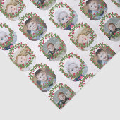 Papier Mousseline Red Berry Wreath Photo Collage Christmas (Détail)