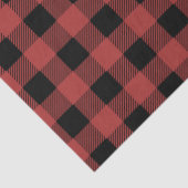 Papier Mousseline Red Black Buffalo Plaid Gingham Lumberjack (Détail)
