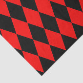 Papier Mousseline Red Black Harlequin Diamonds Checkers Design (Détail)