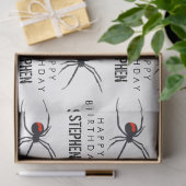 Papier Mousseline Red & Black Spider Fête d'anniversaire Thème et no (Cadeau)