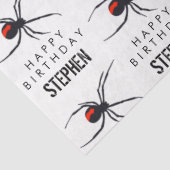Papier Mousseline Red & Black Spider Fête d'anniversaire Thème et no (Détail)