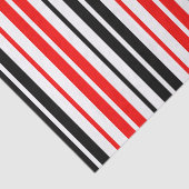 Papier Mousseline Red Black White Stripes Pattern Design  (Détail)