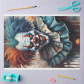 Papier Mousseline Red Blue Effrayant Halloween Clown de cirque Décou (Artisanat)