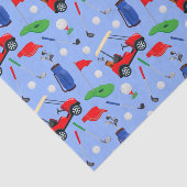 Papier Mousseline Red Blue & Green Golf (Détail)