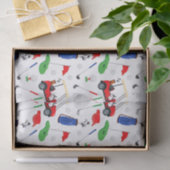 Papier Mousseline Red Blue & Green Golf (Cadeau)