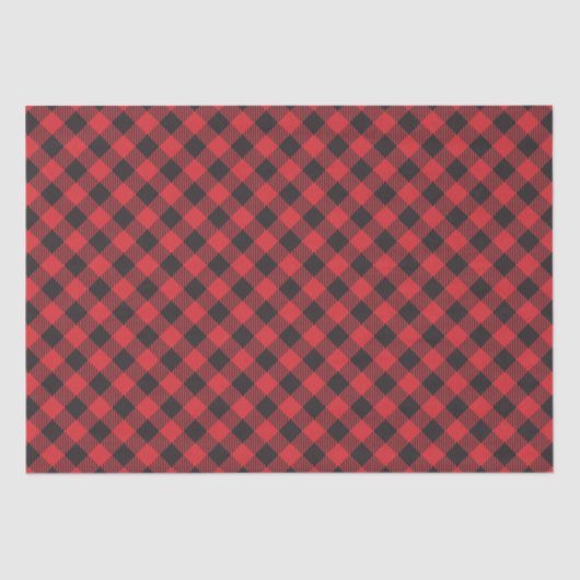 Papier Mousseline Red Buffalo Plaid À damiers (Recto)