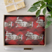 Papier Mousseline Red Buffalo Plaid Brittany Spanien Chien vacances (Cadeau)