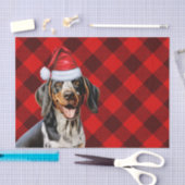 Papier Mousseline Red Buffalo Plaid Christmas Bluetick Coonhound Chi (Artisanat)