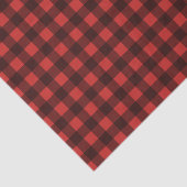 Papier Mousseline Red buffalo plaid pattern Christmas tissue paper (Détail)