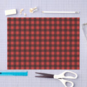 Papier Mousseline Red buffalo plaid pattern Christmas tissue paper (Artisanat)