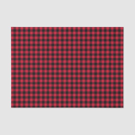 Papier Mousseline Red Buffalo Plaid, Red Flannel (Recto)