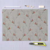 Papier Mousseline Red Cardinal Perched on a Tree Branch Tissue Paper (Artisanat)