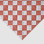 Papier Mousseline RED CHECK MOSAIC Tissue Paper (Détail)
