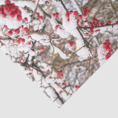 Papier Mousseline Red Christmas Holly Berries Snow WInter Decoupage (Détail)