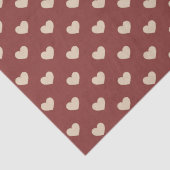Papier Mousseline Red Cream Hearts Valentine's Day Love (Détail)