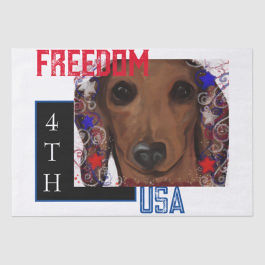 Papier Mousseline Red Dachshund (Recto)