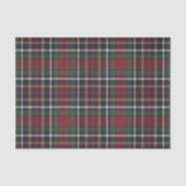 Papier Mousseline Red Dark Navy Blue Green Plaid Tissue Paper (Recto)