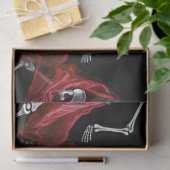 Papier Mousseline Red Death Dancing Skeletons Mariage gothique (Cadeau)