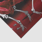 Papier Mousseline Red Death Dancing Skeletons Mariage gothique (Détail)