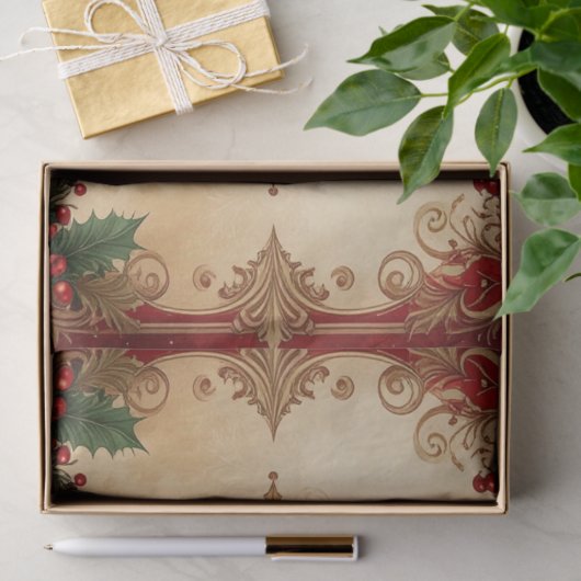 Papier Mousseline Red Decorative Holiday Tissue Paper (Cadeau)