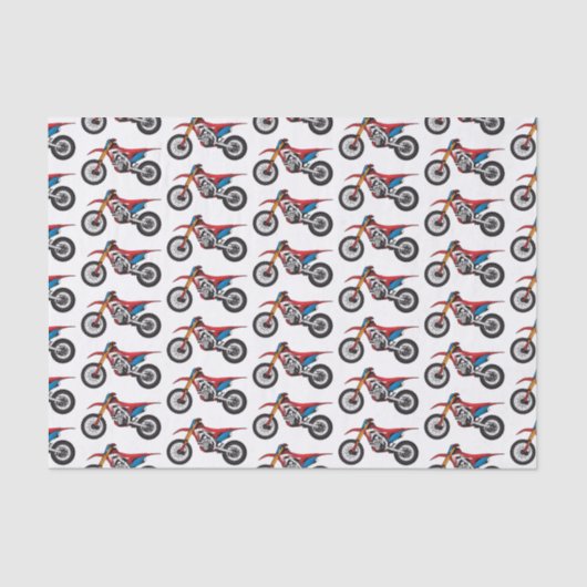 Papier Mousseline Red dirt bike motorcycle (Recto)