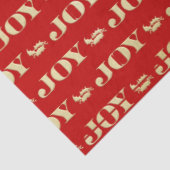 Papier Mousseline Red et Gold JOY Red Christmas (Détail)