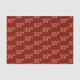 Papier Mousseline Red, Faux Gold 35e (Trente-cinquième)