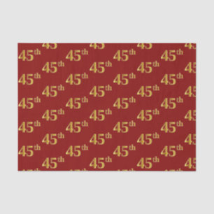 Papier Mousseline Red, Faux Gold 45e (Quarante-cinquième)