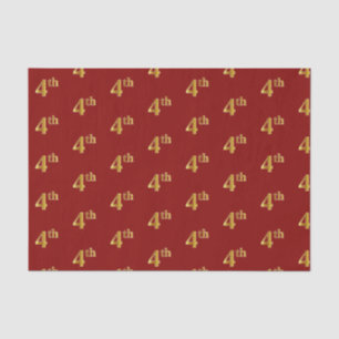 Papier Mousseline Red, Faux Gold 4e (quatrième) Event Tissue Paper