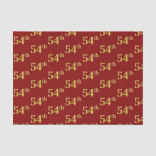 Papier Mousseline Red, Faux Gold 54e (Cinquante-quatrième)