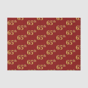 Papier Mousseline Red, Faux Gold 65e (Soixante-cinquième)