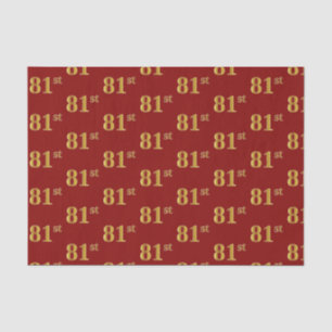 Papier Mousseline Red, Faux Gold 81e (Quatre-vingt-unième)