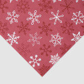 Papier Mousseline Red Festive Snowflake Motif (Détail)