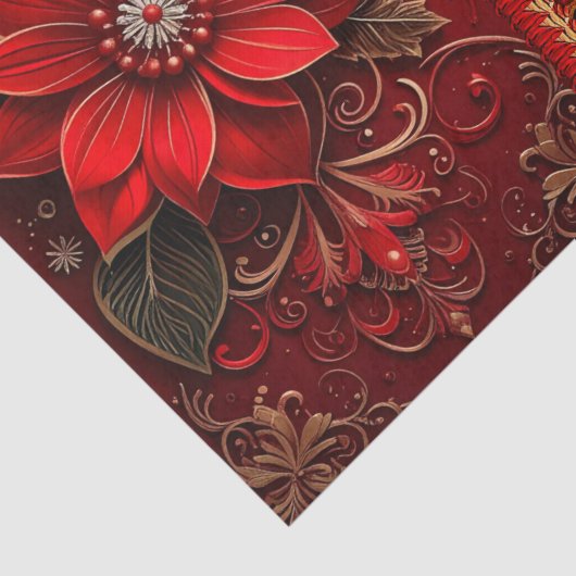 Papier Mousseline Red Flower Holiday Tissue Paper (Détail)