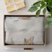 Papier Mousseline Red Fox Fern Champhroom Woodland Forest Decoupage (Cadeau)