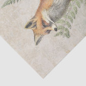 Papier Mousseline Red Fox Fern Champhroom Woodland Forest Decoupage (Détail)