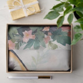 Papier Mousseline Red Fox Portrait Floral Art (Cadeau)