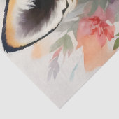 Papier Mousseline Red Fox Portrait Floral Art (Détail)